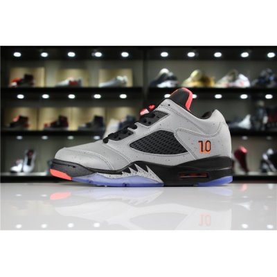 Nike Air Jordan 5 Low Reflective Gümüş / Kırmızı / Siyah Basketbol Ayakkabısı Türkiye - OEVWZIBL